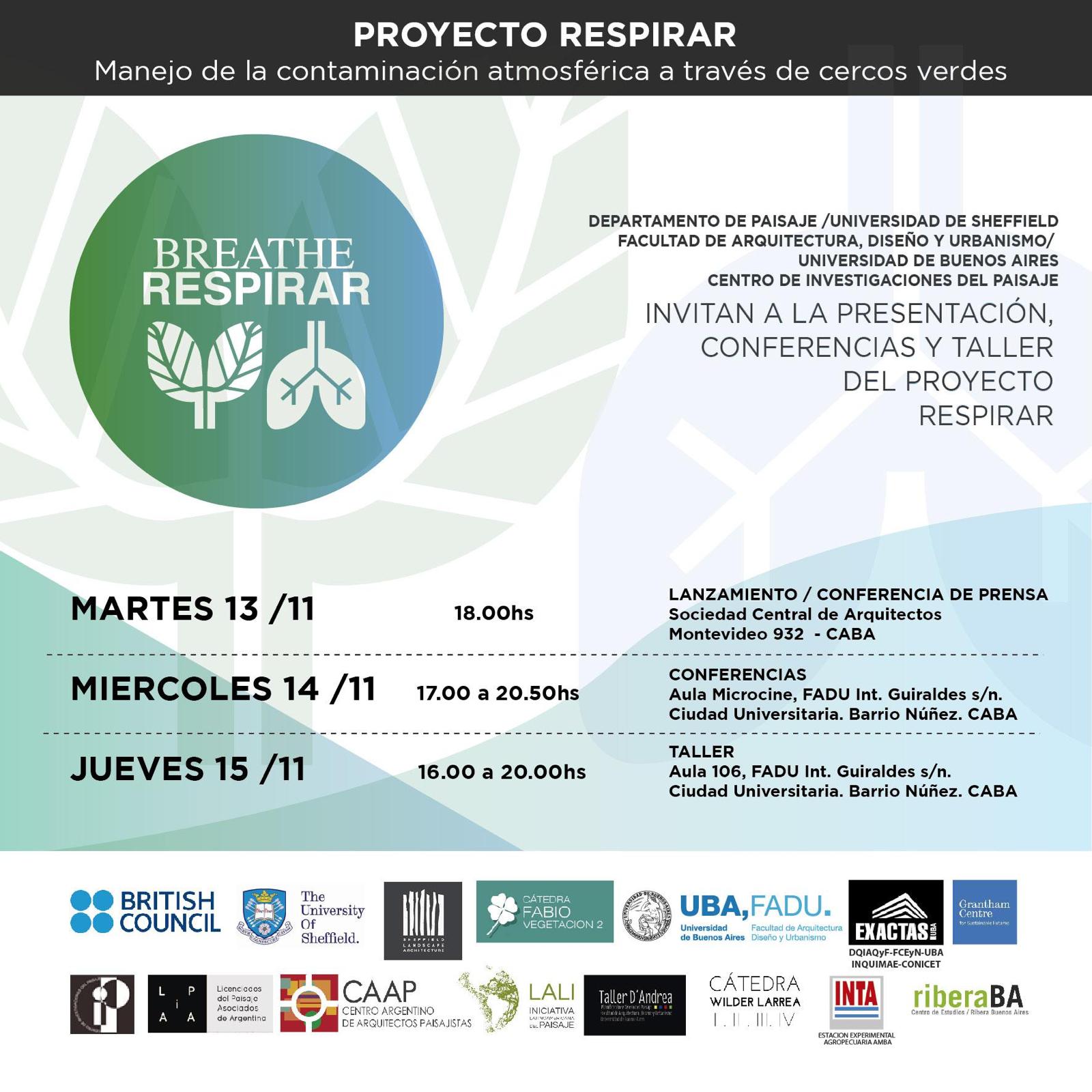 Conferencia y Taller: Proyecto Respirar Soluciones Basadas en la Naturaleza