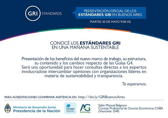 PRESENTACIÓN OFICIAL de los Estándares GRI en Buenos Aires