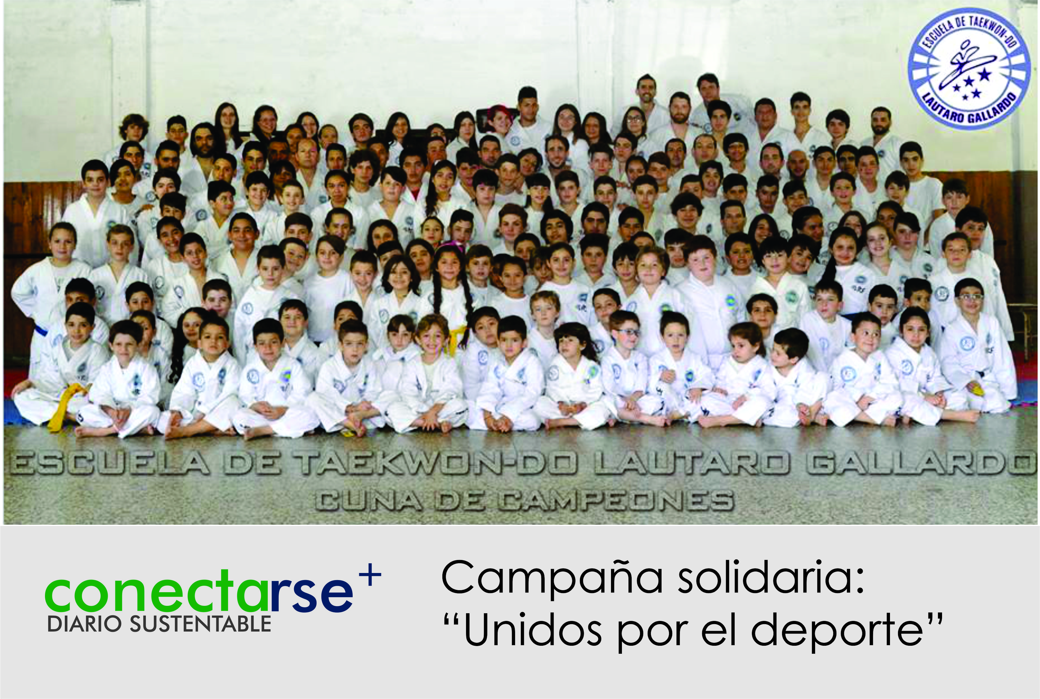 Campaña solidaria Unidos por el deporte  Escuela de Tae Kwon Do Lautaro Gallardo