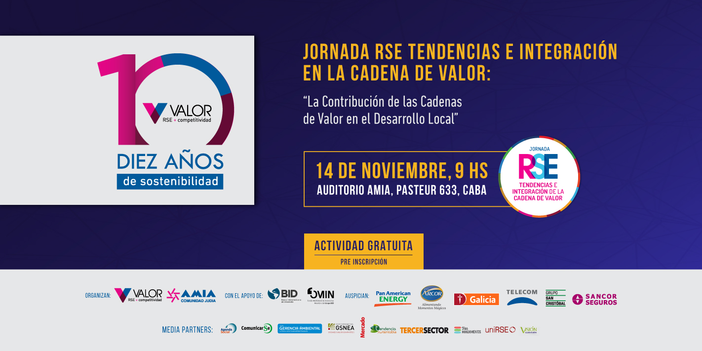 VALOR RSE + Competitividad invita a una nueva jornada sobre Sostenibilidad en la cadena de valor